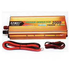 Автомобільний перетворювач UKC 12-220V 2000W Gold  інвертор для техніки та заряджання